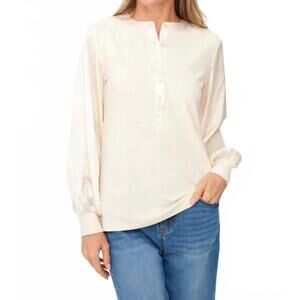 NEW SIX/FIFTY janie top in pearl